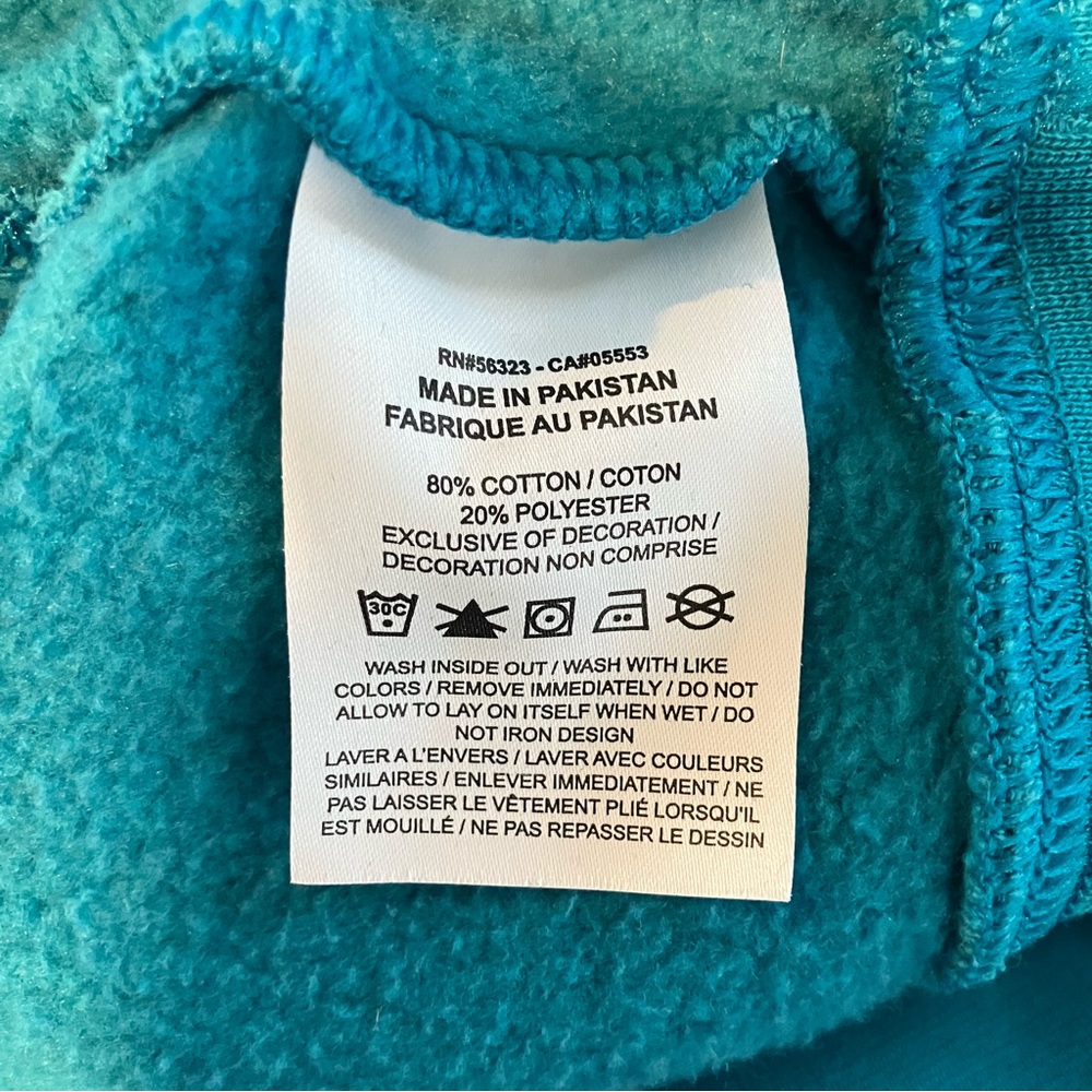 nike phoenix fleece oversized crewneck sweatshirt in teal - Picture 7 of 7